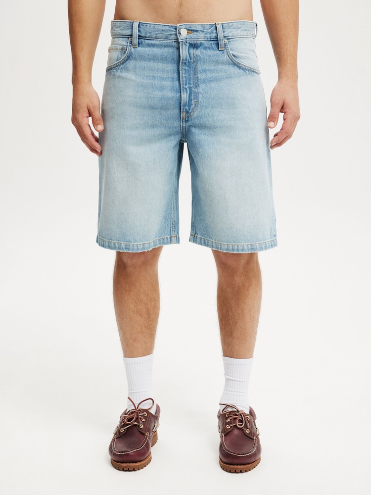 أزرق بلمسة باهتة - شورت دنيم فضفاض من Cotton On - صورة 1 من 7