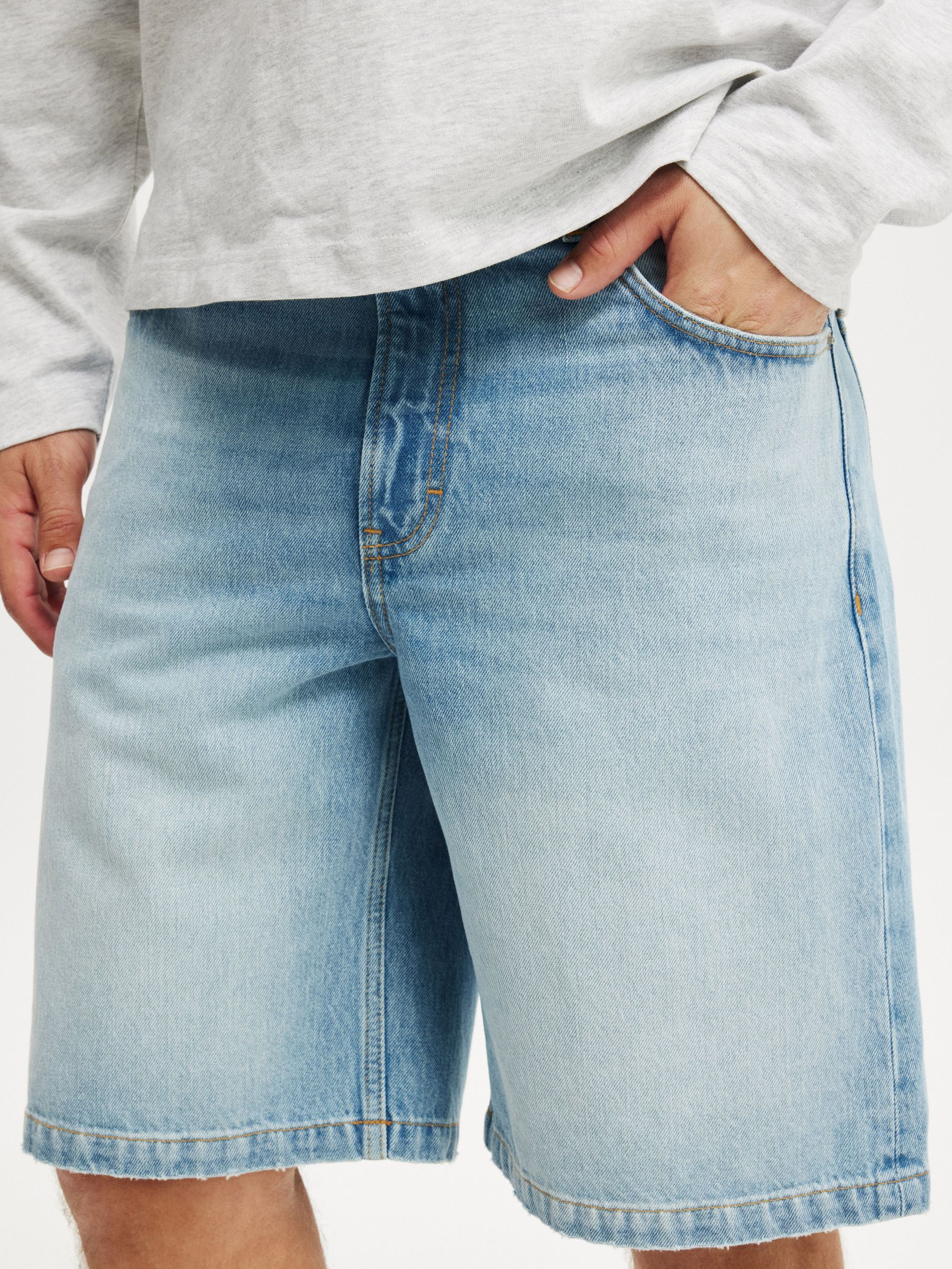 Buy Cotton On Cassette Blue Baggy Denim Shorts from Next USA