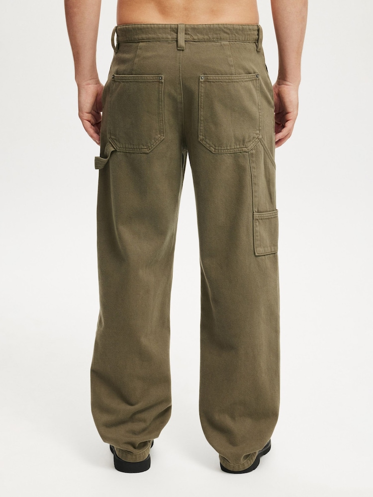 Cotton On Green Baggy Worker Trousers - Image 2 of 7