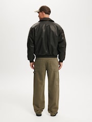 Cotton On Green Baggy Worker Trousers - Image 4 of 7
