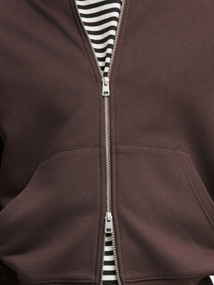 Cotton On Brown Zip Up Hoodie - Image 4 of 4