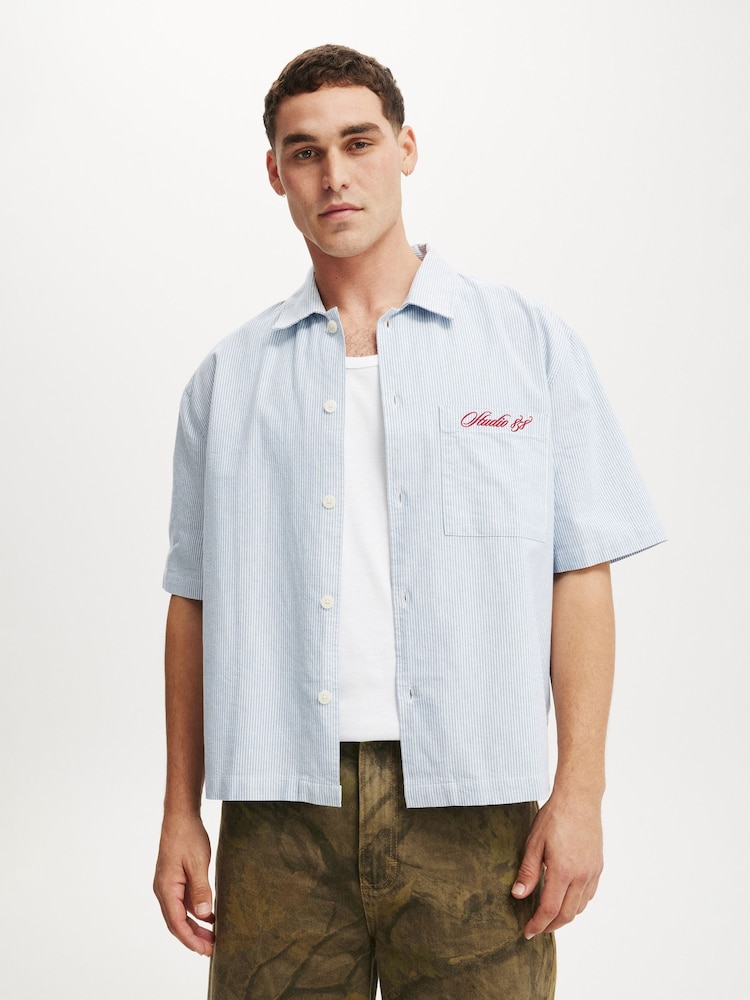 Cotton On Blue Ventura Short Sleeve Shirt - Image 1 of 4
