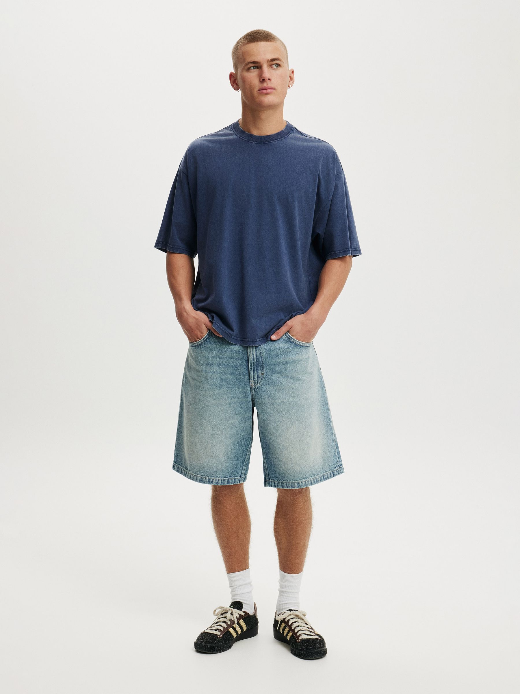 Buy Cotton On True Navy Wash Cropped Fit T-Shirt from Next USA