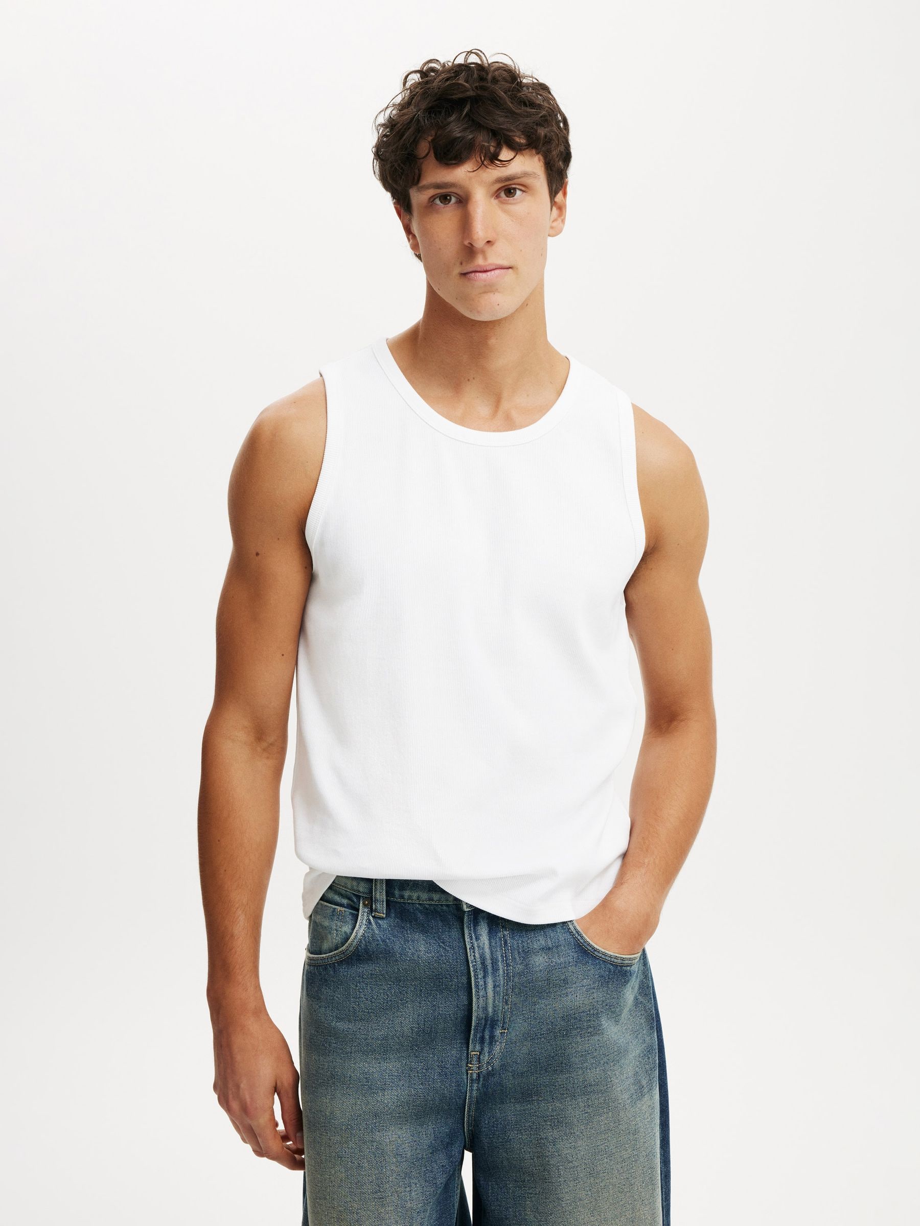Buy Cotton On White Rib Tank Top from the Next UK online shop