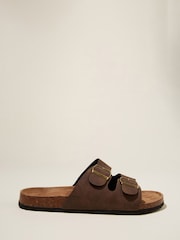 Cotton On Brown Double Buckle Sandals - Image 1 of 6