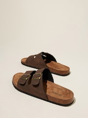 Cotton On Brown Double Buckle Sandals - Image 3 of 6