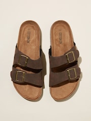 Cotton On Brown Double Buckle Sandals - Image 4 of 6