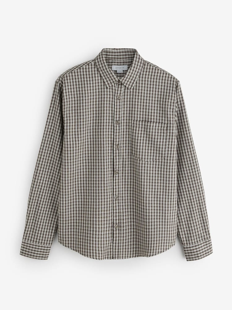 Cotton On Brown Luca Long Sleeve Shirt - Image 1 of 1 Cotton On Brown Luca Long Sleeve Shirt - Image 1 of 1