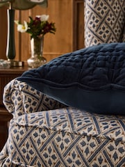 Laura Ashley Navy Brady Scallop Cushion - Image 3 of 5