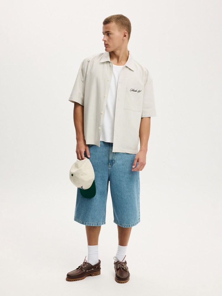 Cotton On Blue Super Baggy Jort Shorts - Image 2 of 7