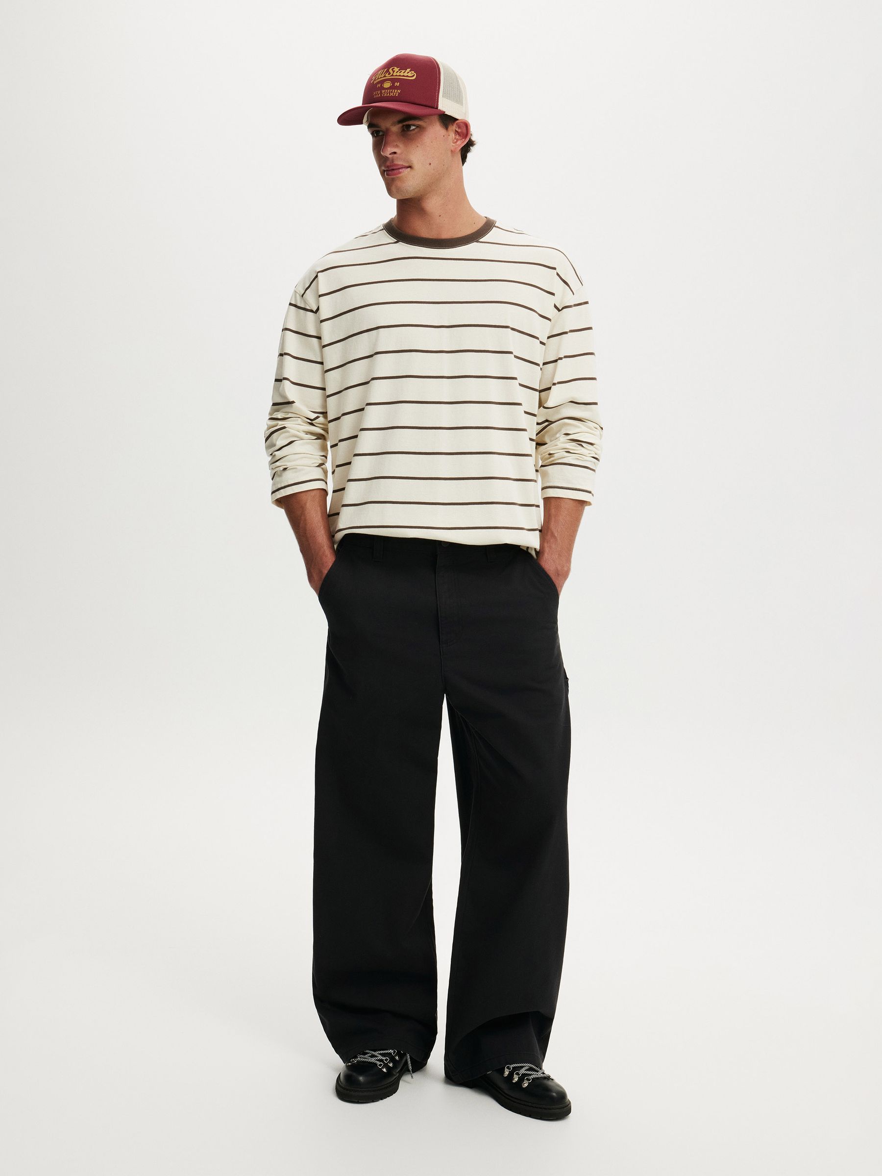 Buy Cotton On Onyx Super Baggy Worker Trousers from Next USA