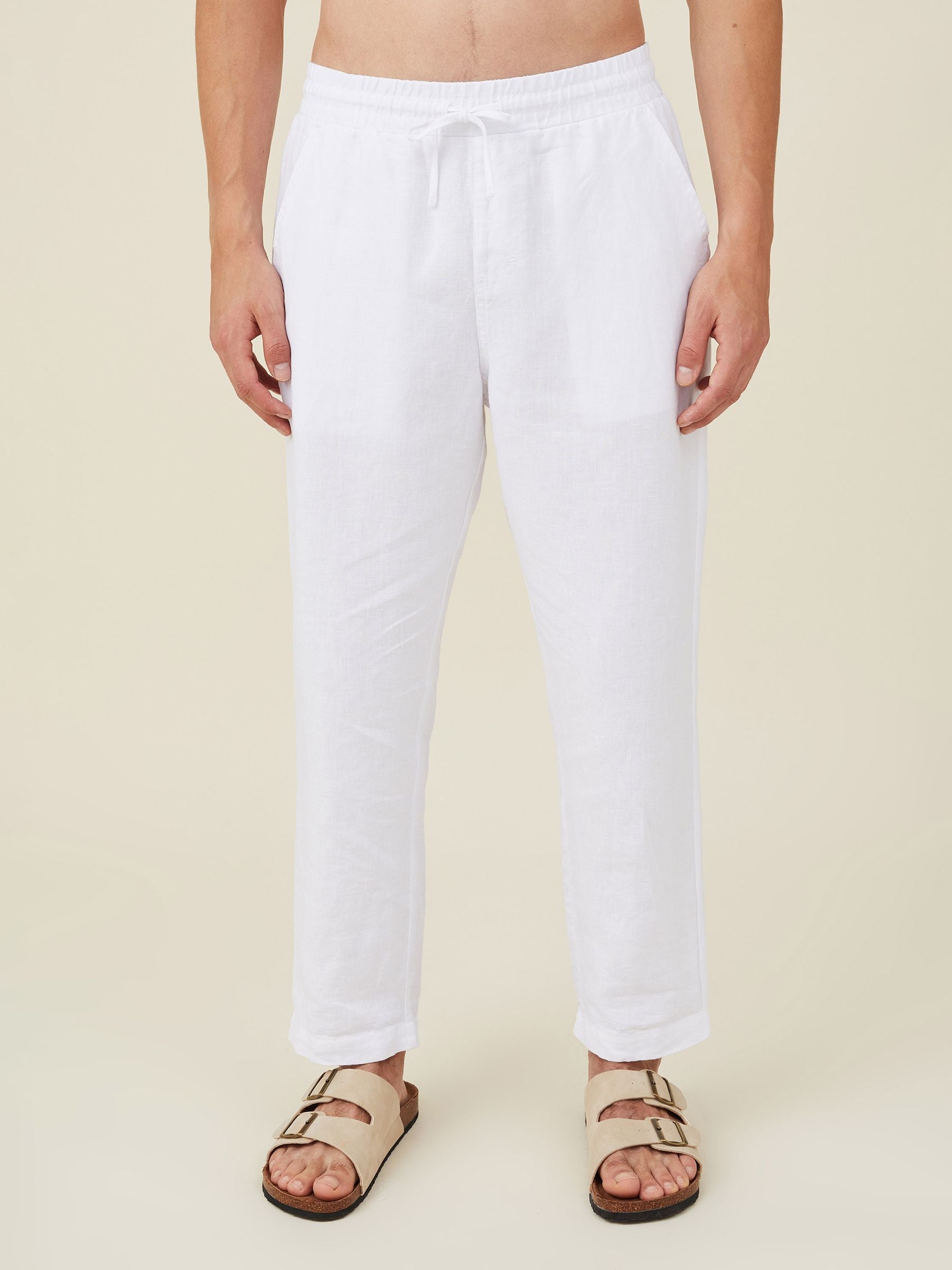 Buy Cotton On White Linen Trousers from Next Australia