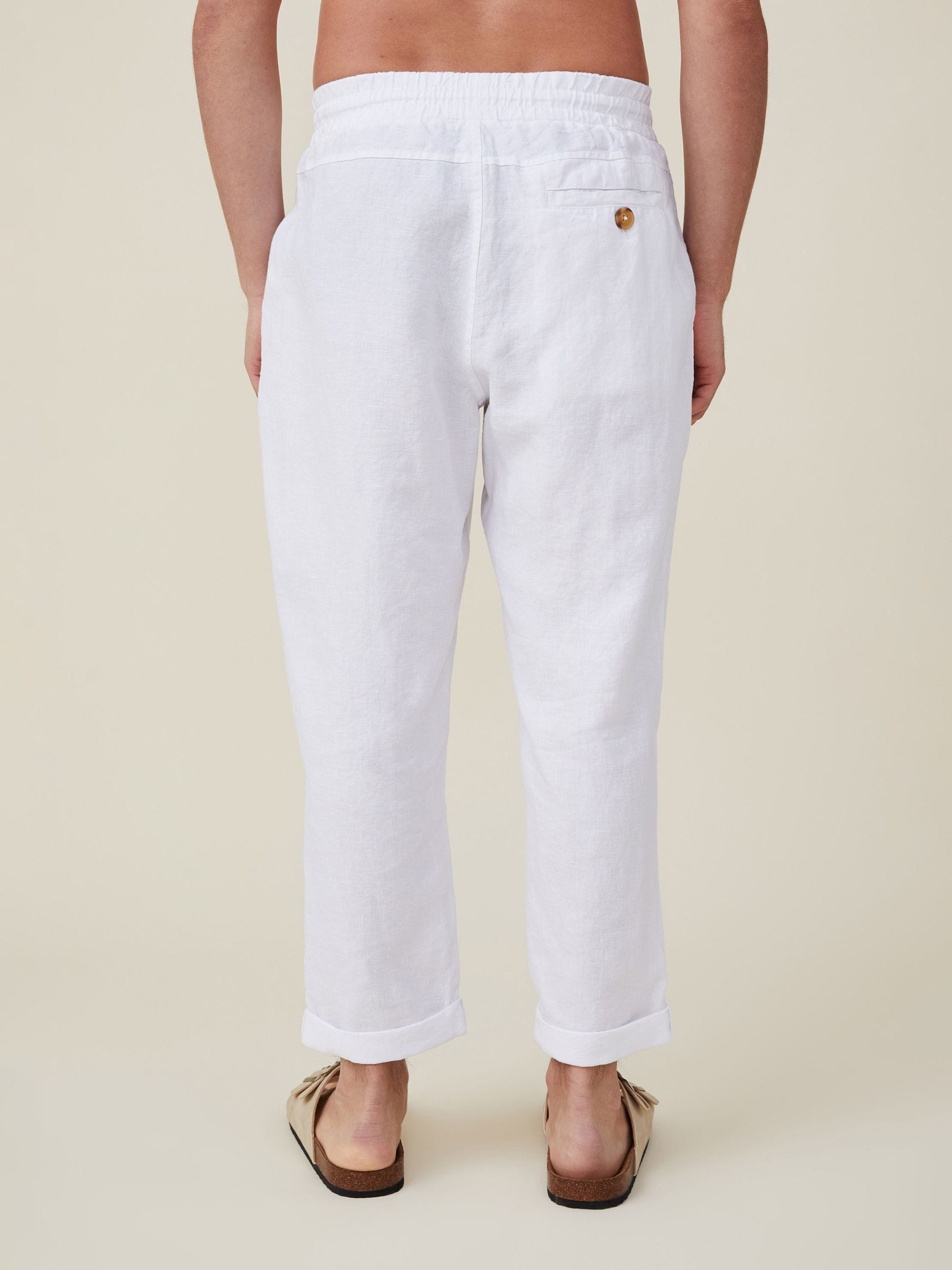 Buy Cotton On White Linen Trousers from Next Australia