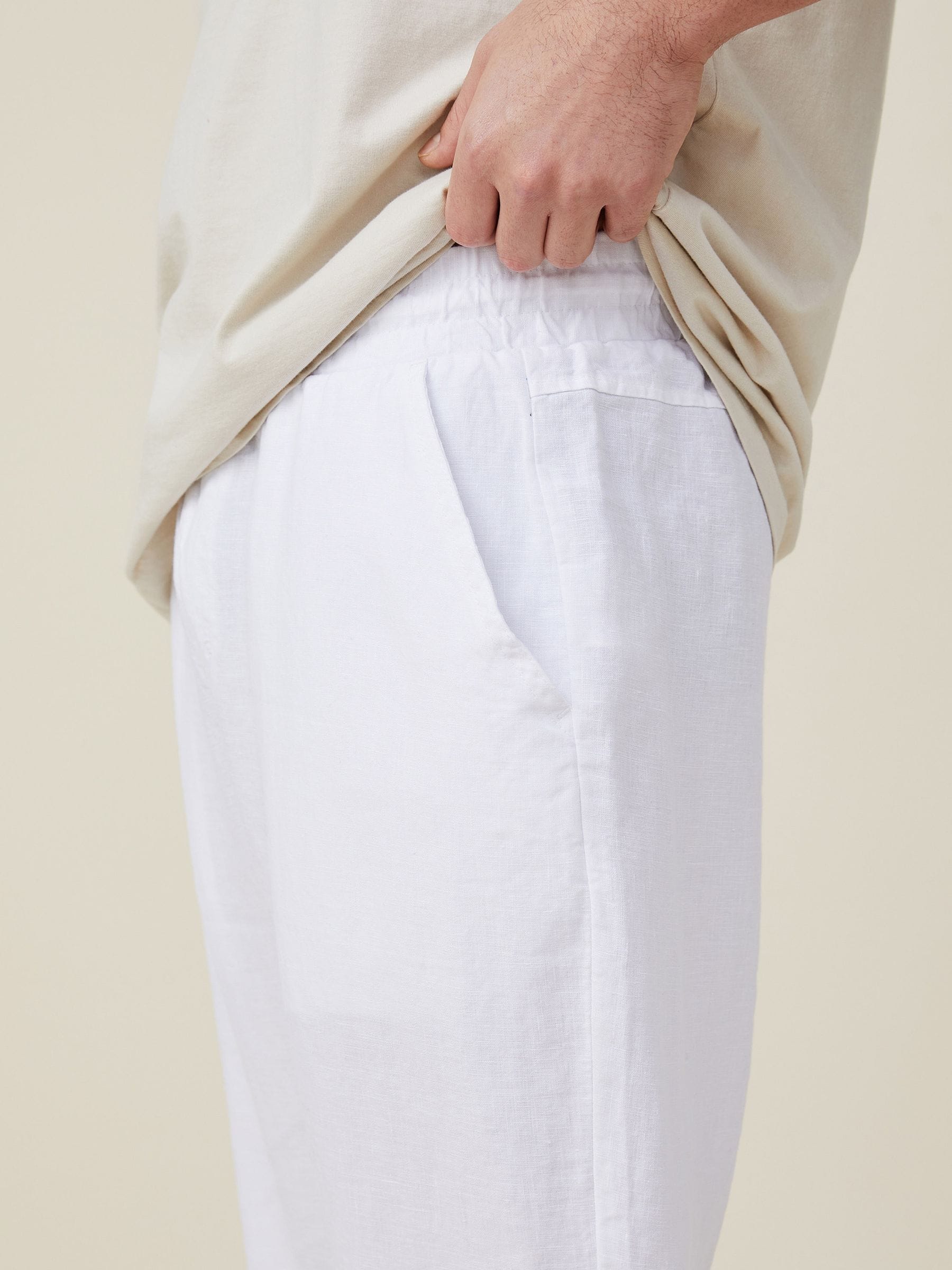 Buy Cotton On White Linen Trousers from Next Australia