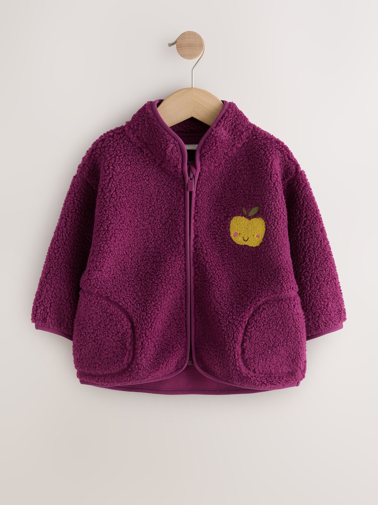 Purple Zip Through Fleece (3mths-7yrs) - Image 1 of 5 Purple Zip Through Fleece (3mths-7yrs) - Image 1 of 5
