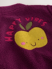 Purple Zip Through Fleece (3mths-7yrs) - Image 4 of 5