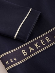 Baker by Ted Baker Navy Peplum Hem Ponte Dress - Image 10 of 12