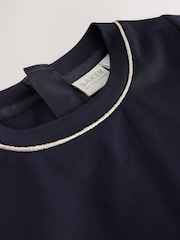 Baker by Ted Baker Navy Peplum Hem Ponte Dress - Image 11 of 12