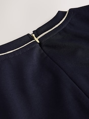 Baker by Ted Baker Navy Peplum Hem Ponte Dress - Image 12 of 12