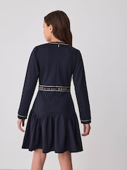 Baker by Ted Baker Navy Peplum Hem Ponte Dress - Image 2 of 12