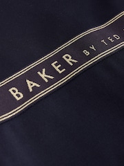 Baker by Ted Baker Navy Peplum Hem Ponte Dress - Image 9 of 12