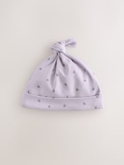 Lilac Fairy Mouse Tie Top Baby Hat 3 Pack (0-12mths) - Image 4 of 6