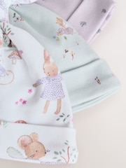 Lilac Fairy Mouse Tie Top Baby Hat 3 Pack (0-12mths) - Image 5 of 6