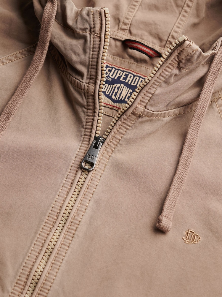 Marrón - Chaqueta de sarga lavada con capucha SUPERDRY - Imagen 7 de 7
