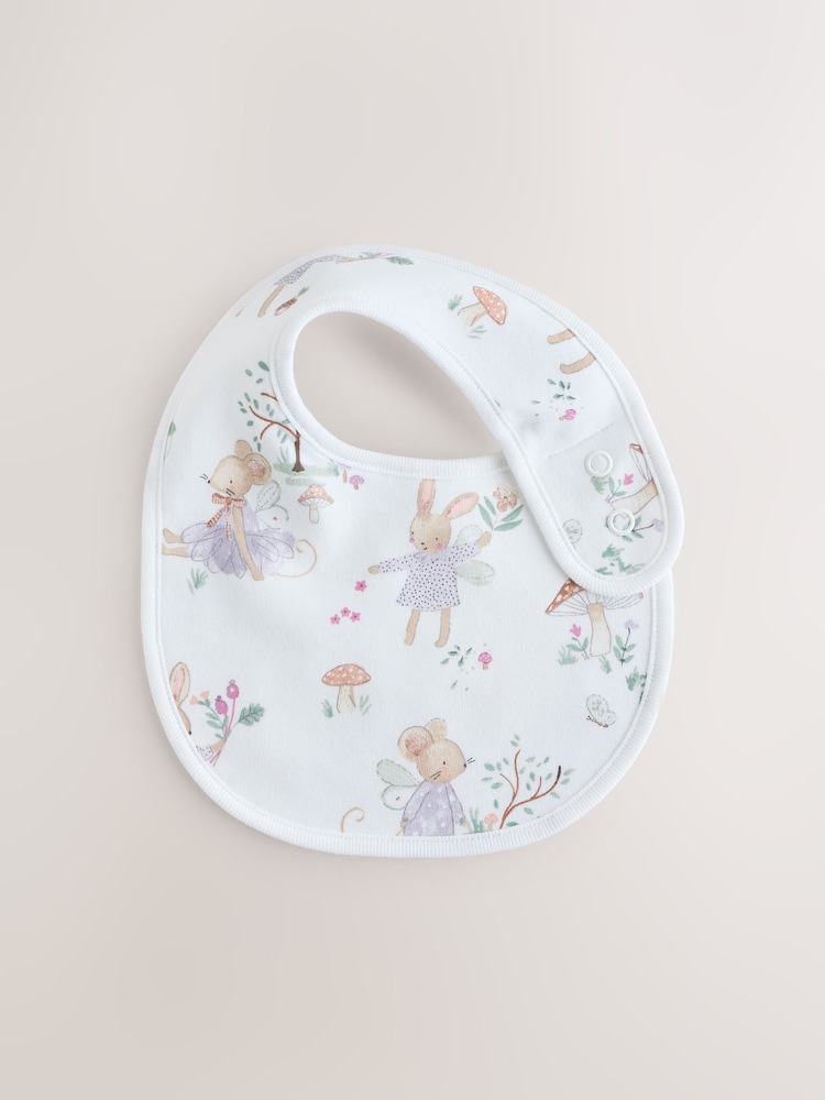 Lilac Fairy Mouse Baby Bibs 5 Pack - Image 2 of 8