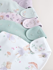 Lilac Fairy Mouse Baby Bibs 5 Pack - Image 7 of 8