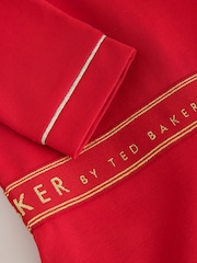 Baker by Ted Baker Red Peplum Hem Ponte Dress - Image 10 of 10