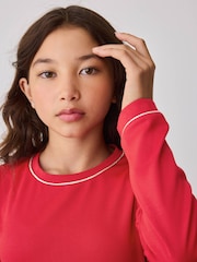 Baker by Ted Baker Red Peplum Hem Ponte Dress - Image 3 of 10