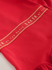 Baker by Ted Baker Red Peplum Hem Ponte Dress - Image 7 of 10