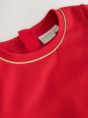 Baker by Ted Baker Red Peplum Hem Ponte Dress - Image 8 of 10