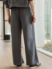 Charcoal Gray - N. Premium Slinky Wide Leg Joggers - Larawan 4 ng 5