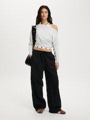 Cotton On Black Haven Wide Leg Trousers - Image 6 of 6