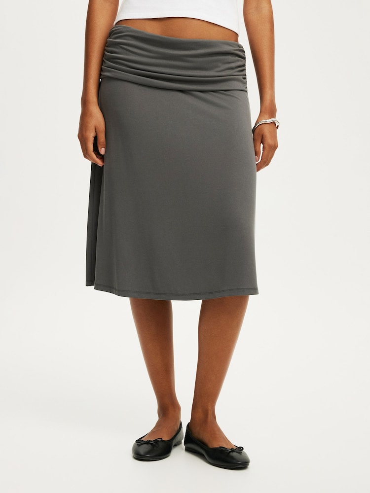 Cotton On Grey Billie Midi Skirt - Image 1 of 4