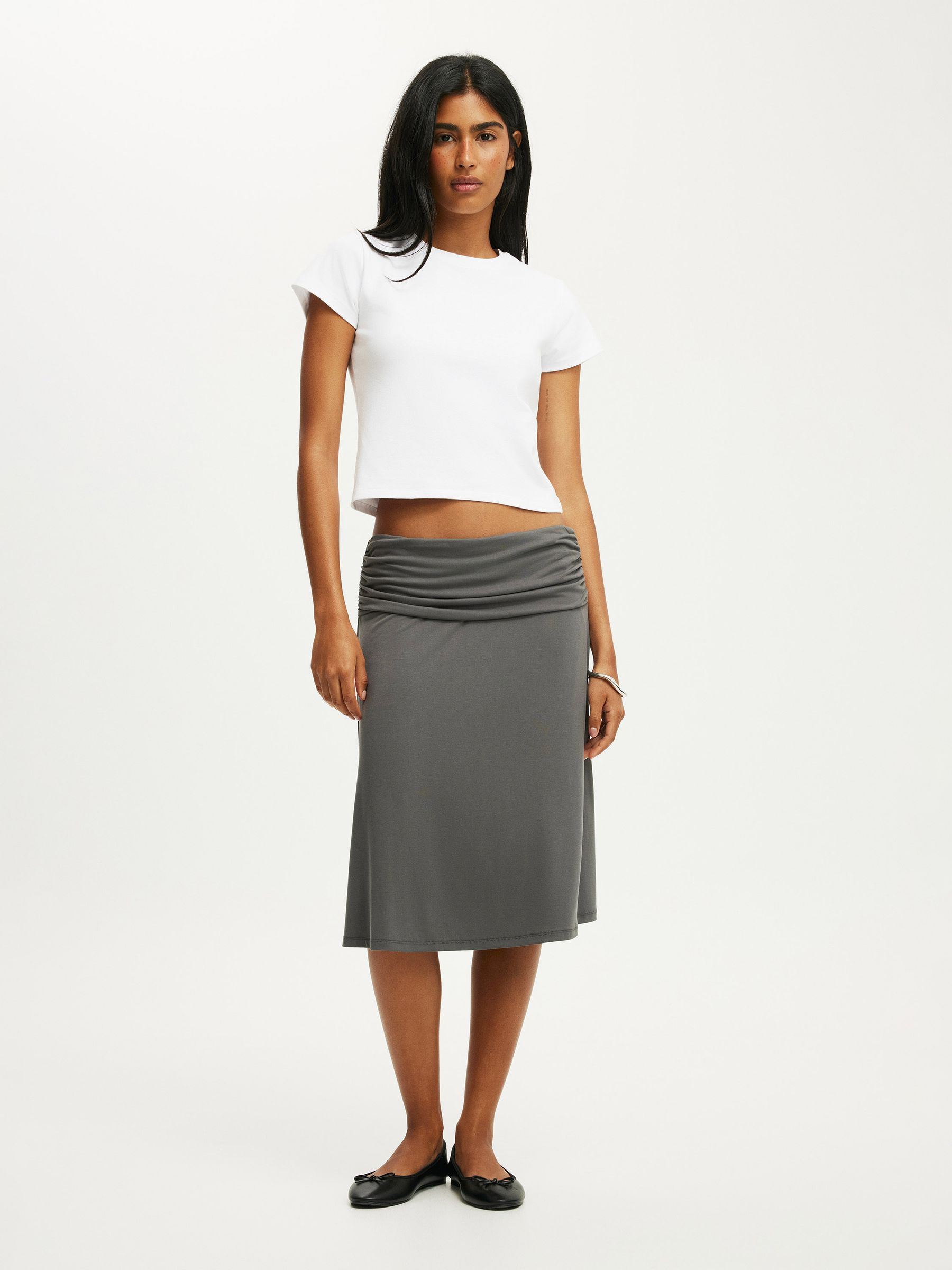 Buy Cotton On Grey Billie Midi Skirt from Next USA