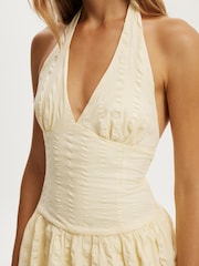 Cotton On Natural Kaity Halter Mini Dress - Image 4 of 4