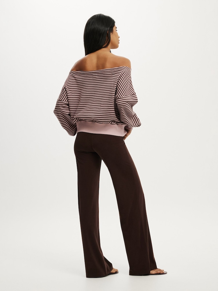 Cotton On Pink Relaxed Off Shoulder Jumper - Image 2 of 6