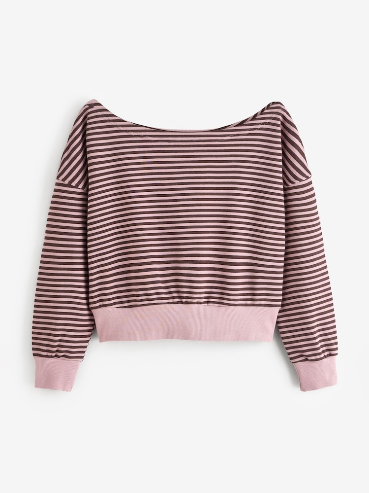 Cotton On Pink Relaxed Off Shoulder Jumper - Image 6 of 6