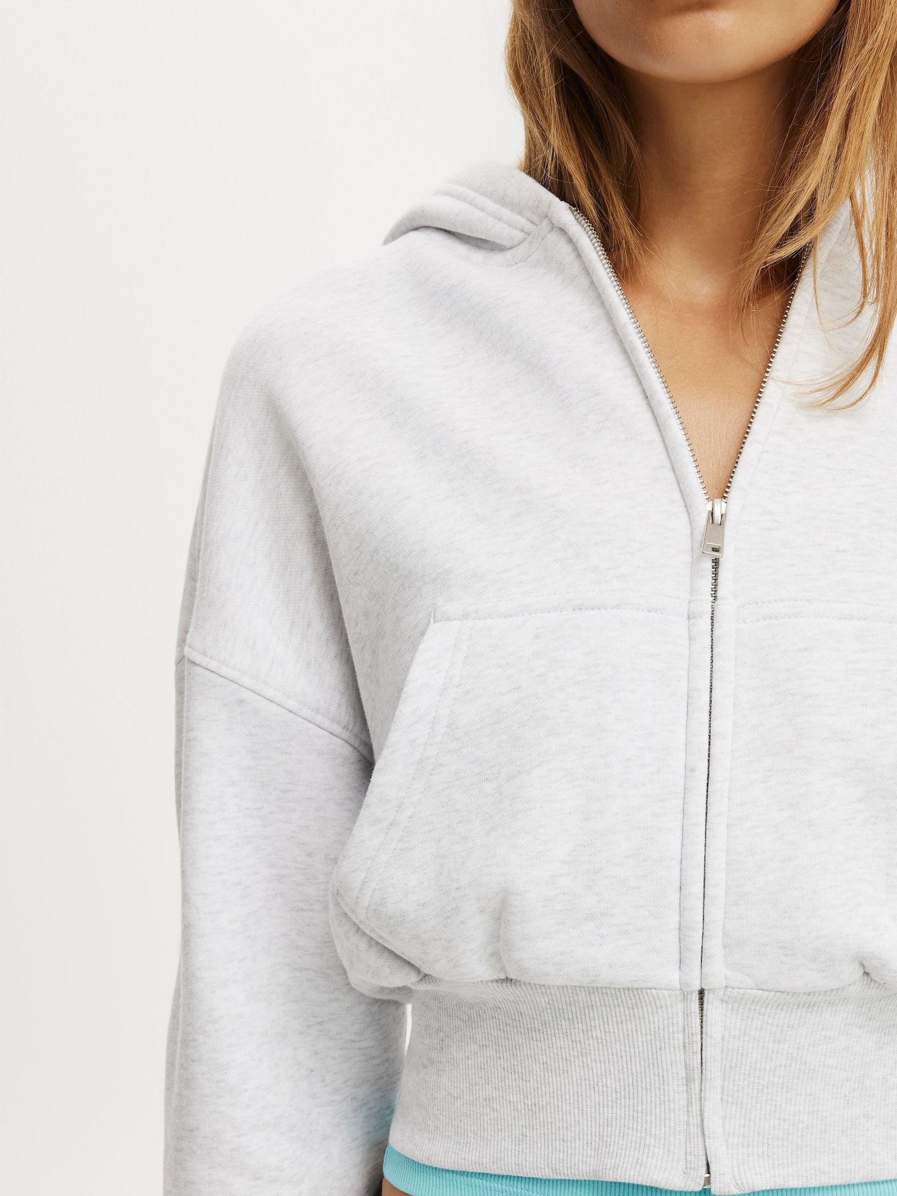 Buy Cotton On Grey Oversized Zip Through Hoodie from Next USA