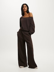 Cotton On Brown Relaxed Off Shoulder Sweatshirt - Image 3 of 5