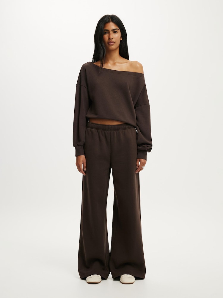 Cotton On Brown Relaxed Off Shoulder Sweatshirt - Image 5 of 5 Cotton On Brown Relaxed Off Shoulder Sweatshirt - Image 5 of 5