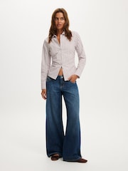 Cotton On Purple Peyton Gathered Long Sleeve Shirt - Image 4 of 4