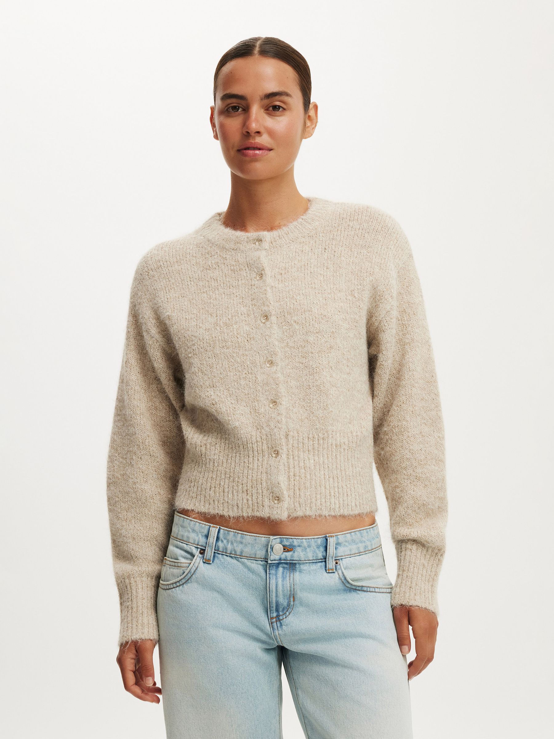 Buy Cotton On Natural Luxe Dreamy Crew Neck Cardigan from Next