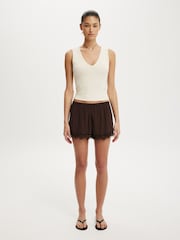 Cotton On Brown Estelle Lace Shorts - Image 4 of 6
