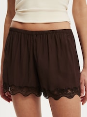 Cotton On Brown Estelle Lace Shorts - Image 5 of 6