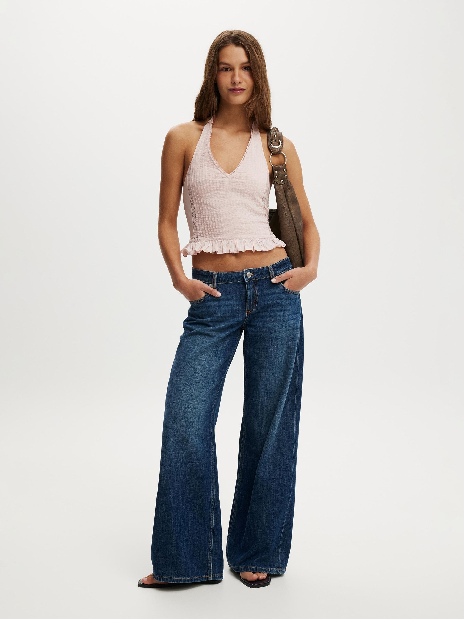 Buy Cotton On Pink Indigo Halter Top from Next Romania