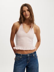 Cotton On Pink Indigo Halter Top - Image 3 of 4